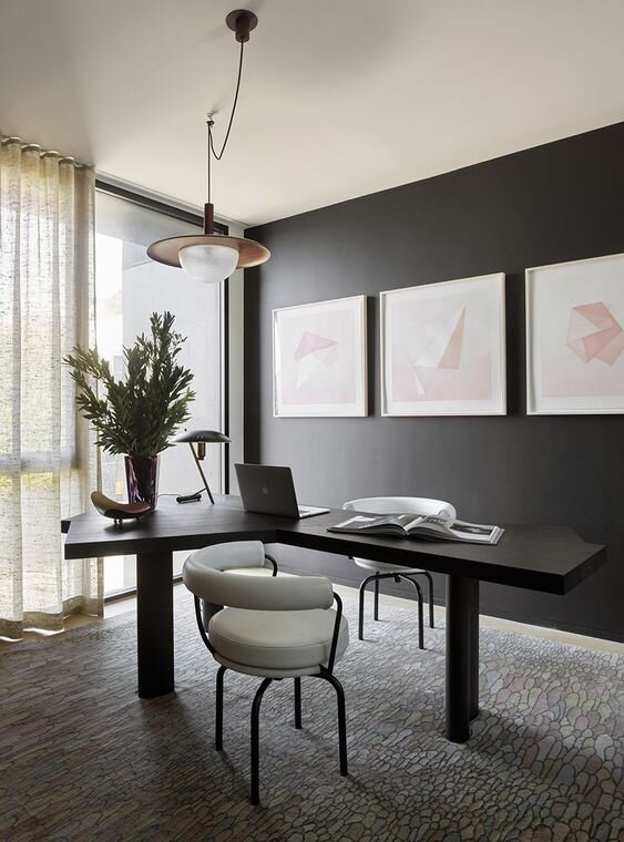 30 Modern Minimalist Home Office Ideas, Elegant Home Office Lighting