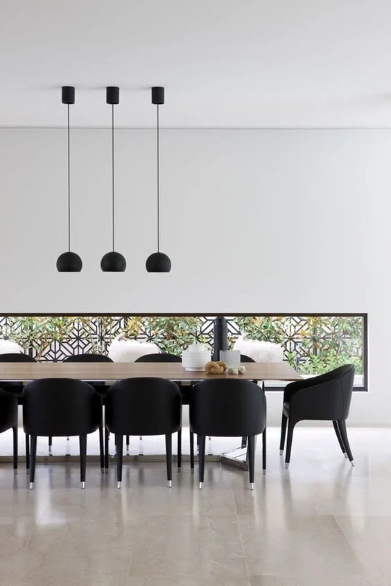 black pendant light for dining room
