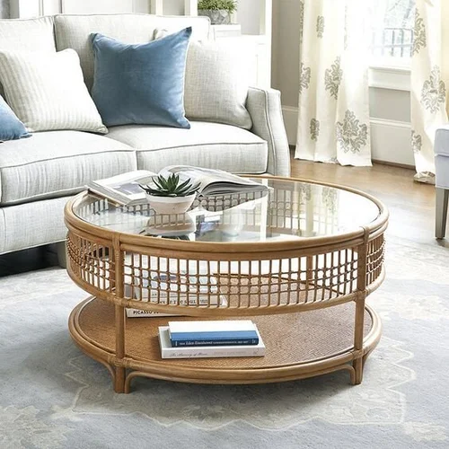 Round Coffee Table Modern Rustic Furniture Loft