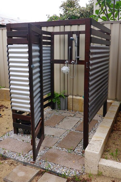Outdoor Shower Ideas And Designs, Outdoor Free Standing Shower Stall