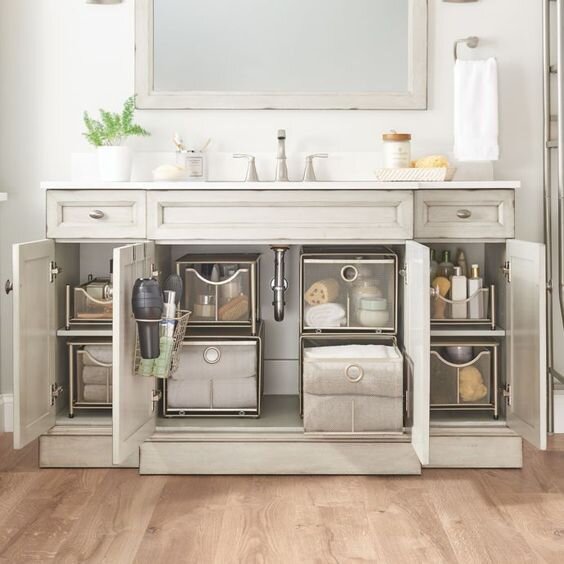 Under the Bathroom Sink Storage Solution