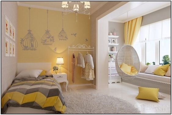 Modern Yellow Bedroom Decor