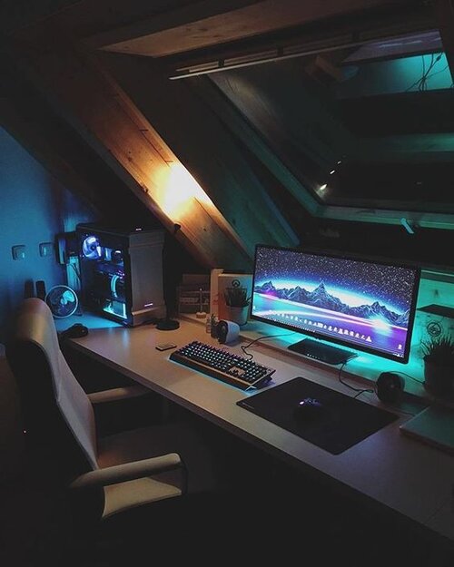 attic+gaming+room+office