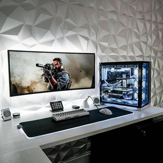 30 Gamers Home Office Ideas And Designs Renoguide Australian Renovation Inspiration - Game Room Wall Art Ideas