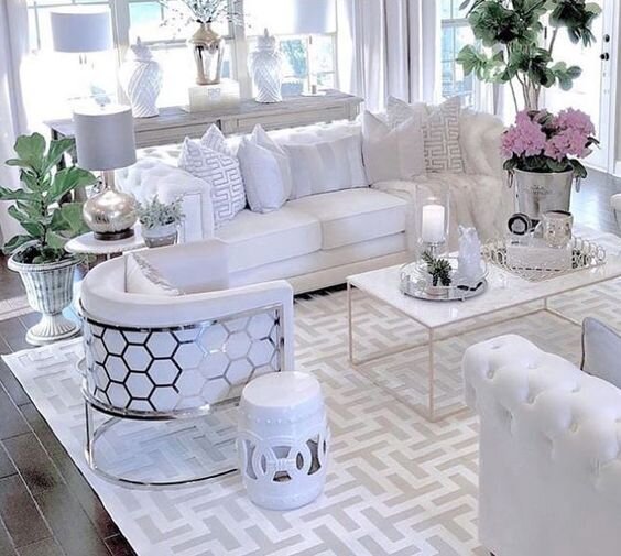 40 White Living Room Ideas And Designs, Fancy White Living Room Furniture
