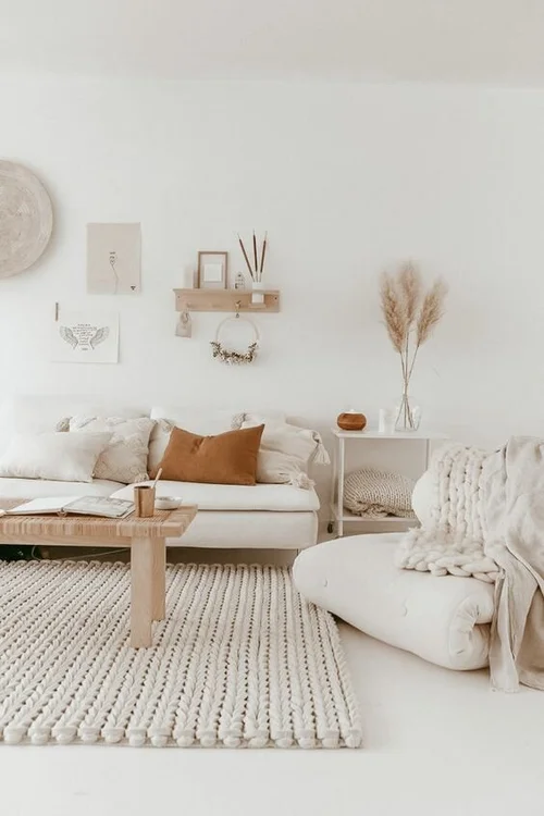 White Bohemian Living Room