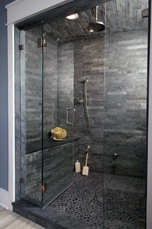 30 Modern Bathroom Shower Ideas And, Slate Shower Tile Ideas