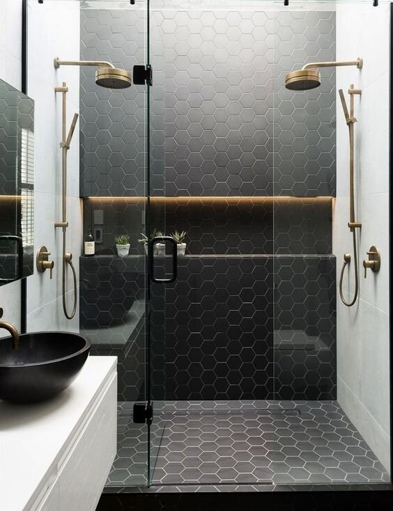 30 Modern Bathroom Shower Ideas And, Black And White Bathroom Shower Tile Ideas