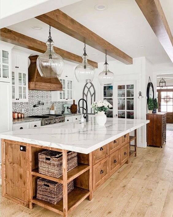 50 Beautiful Farmhouse Kitchen Ideas, Rustic Farmhouse Kitchen