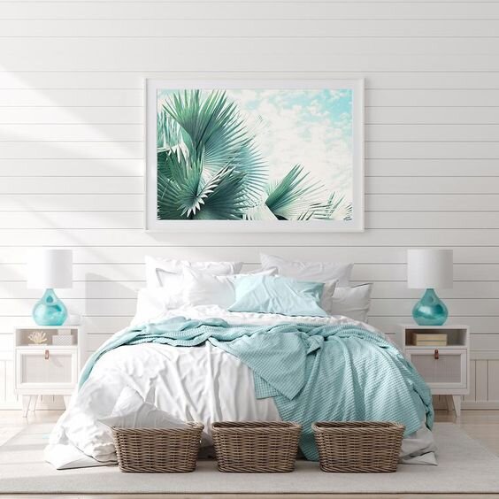 Bedroom Decor, Home Interior Design . Coastal Rustic Style Stock  Illustration - Illustration of apartment, coffee: 279783839