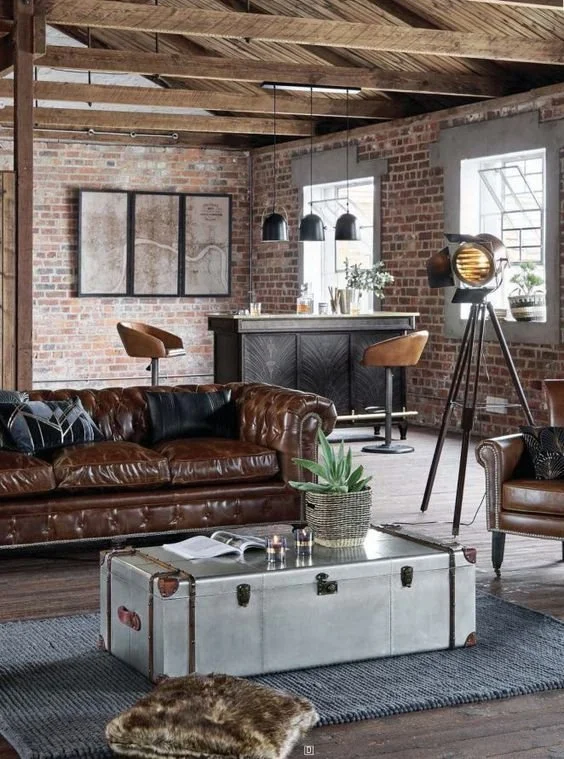 45 Stunning Industrial Living Room Ideas and Designs — RenoGuide ...