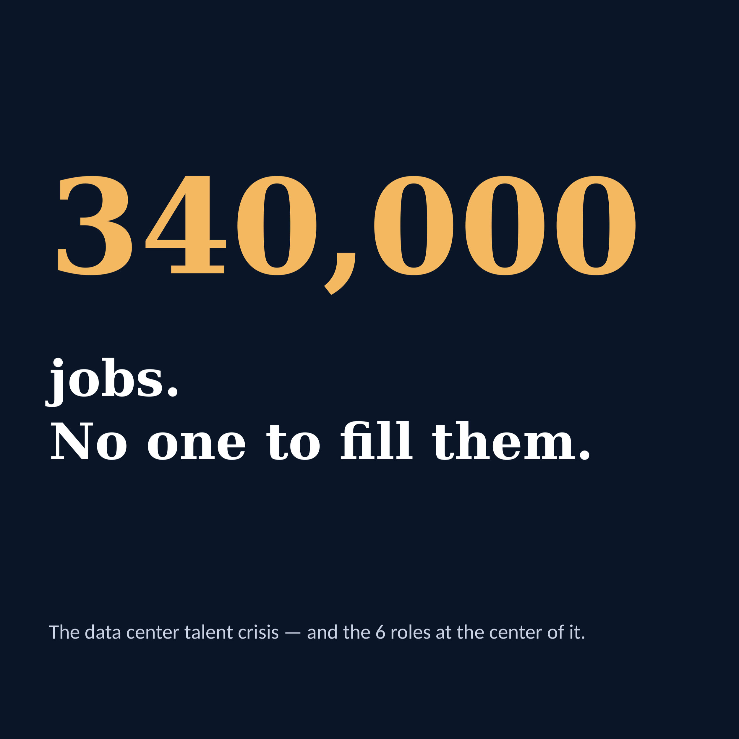 340,000 data center jobs. No one to fill them.