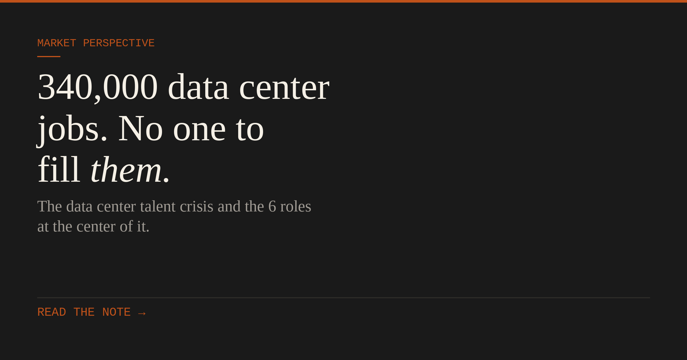 340,000 data center jobs. No one to fill them.