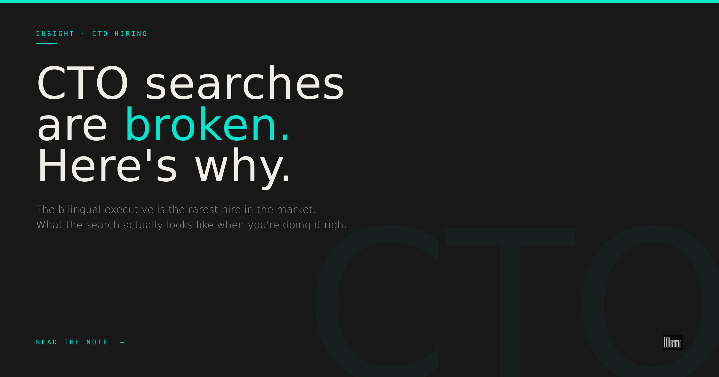 CTO searches are broken. Here's why.