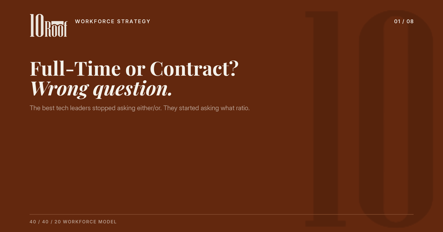 Full time or contract? Wrong question.