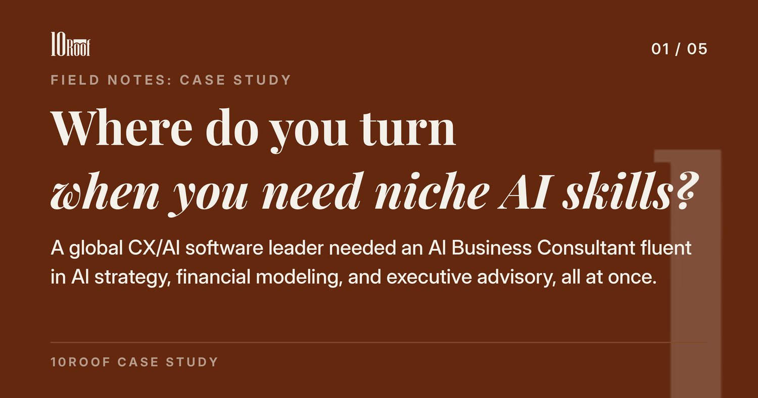 Where do you turn when you need niche Al skills?