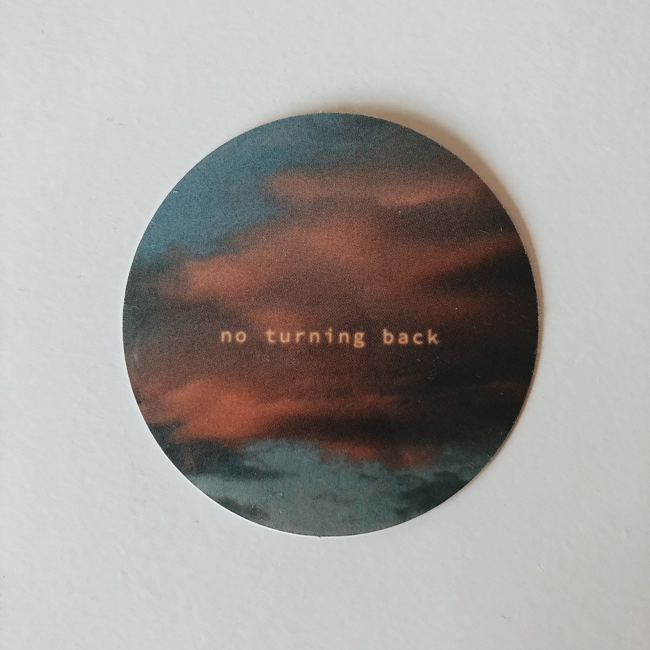 No Turning Back Sky Sticker