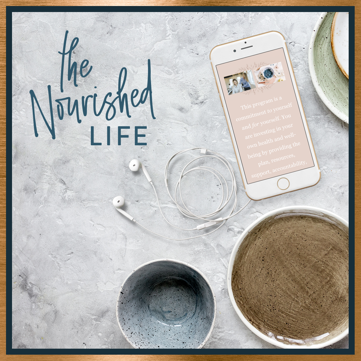 The Nourished Life e-course promo, designed by Janessa Rae Design Creative