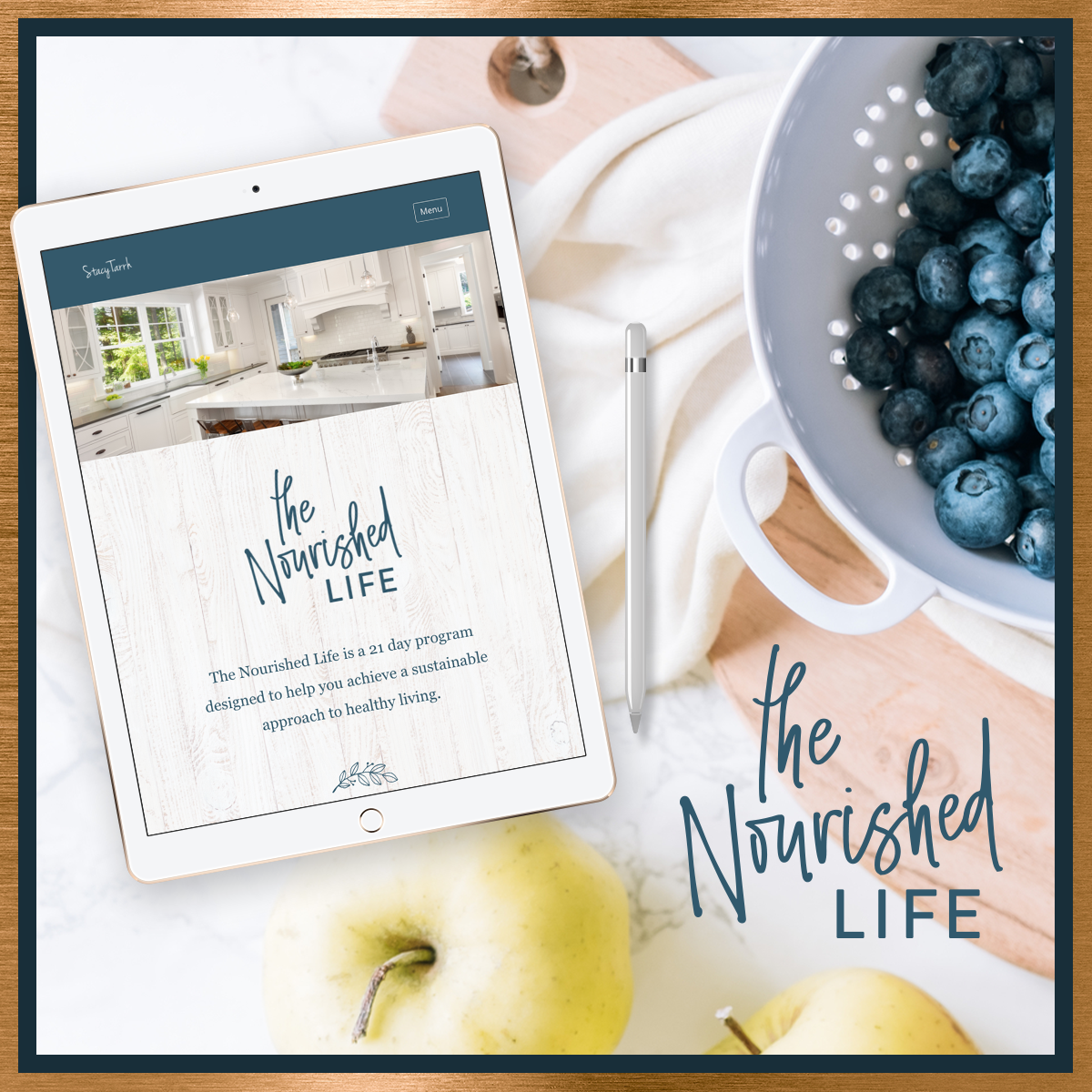 The Nourished Life e-course promo, designed by Janessa Rae Design Creative