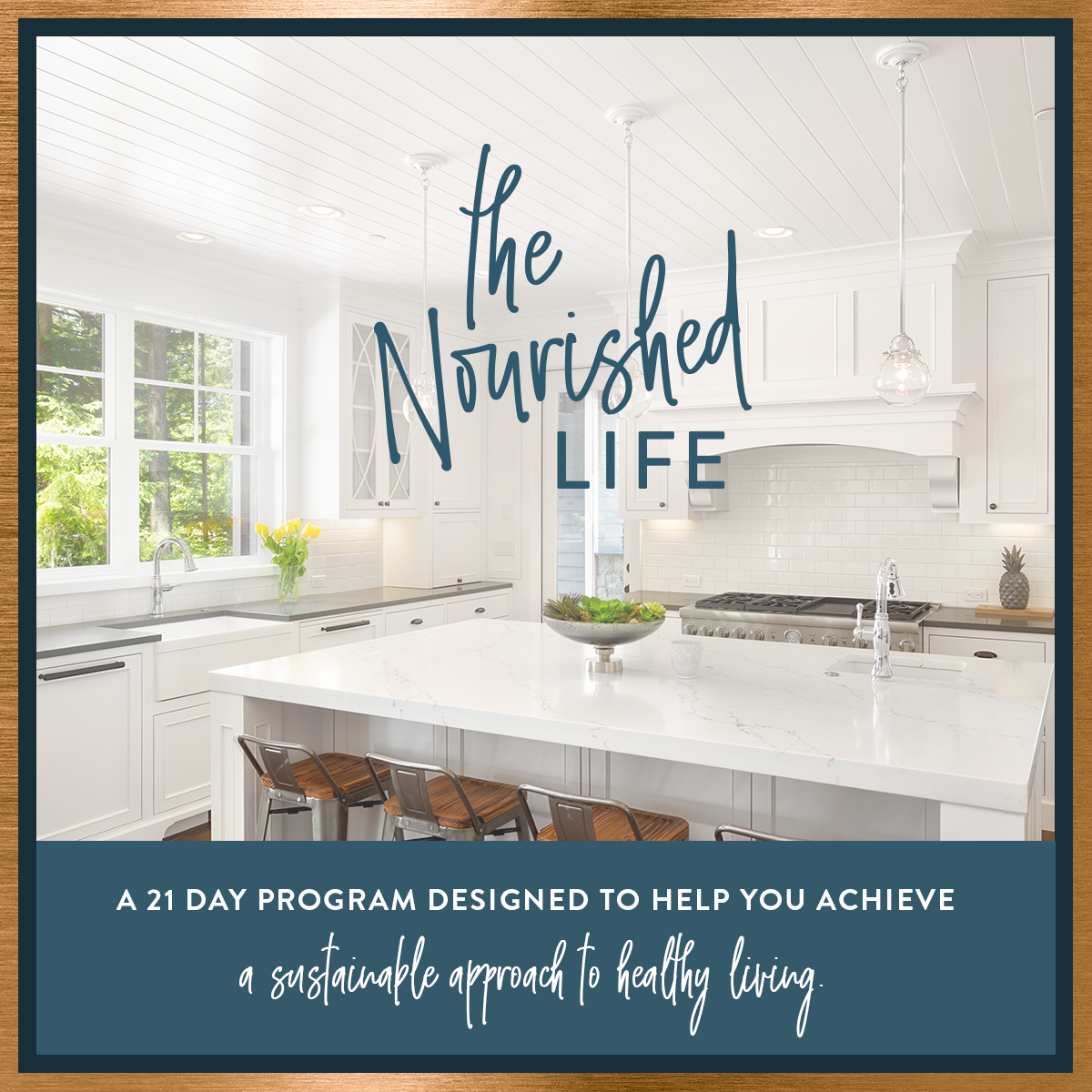 The Nourished Life e-course promo, designed by Janessa Rae Design Creative