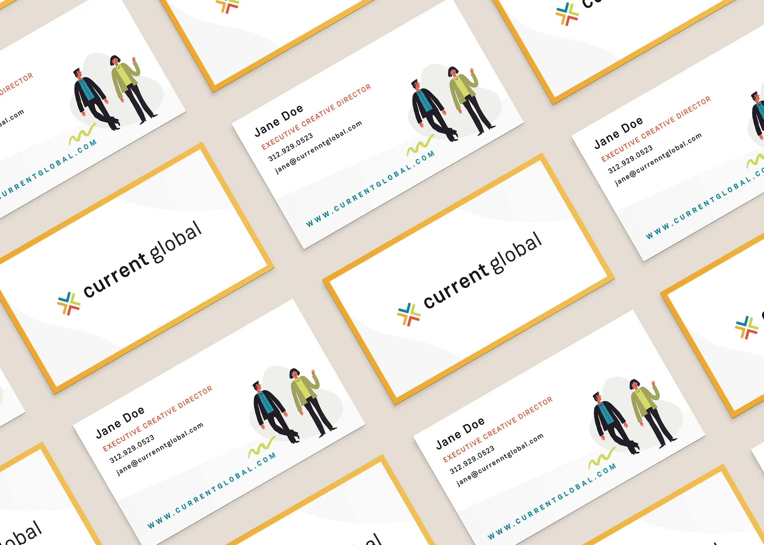 Current Global Business Card Design by Janessa Rae Design Creative