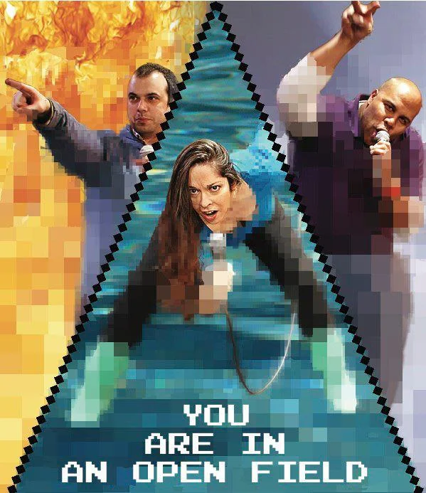 You are in an open field Postcard image courtesy of the New York Neo-Futurists