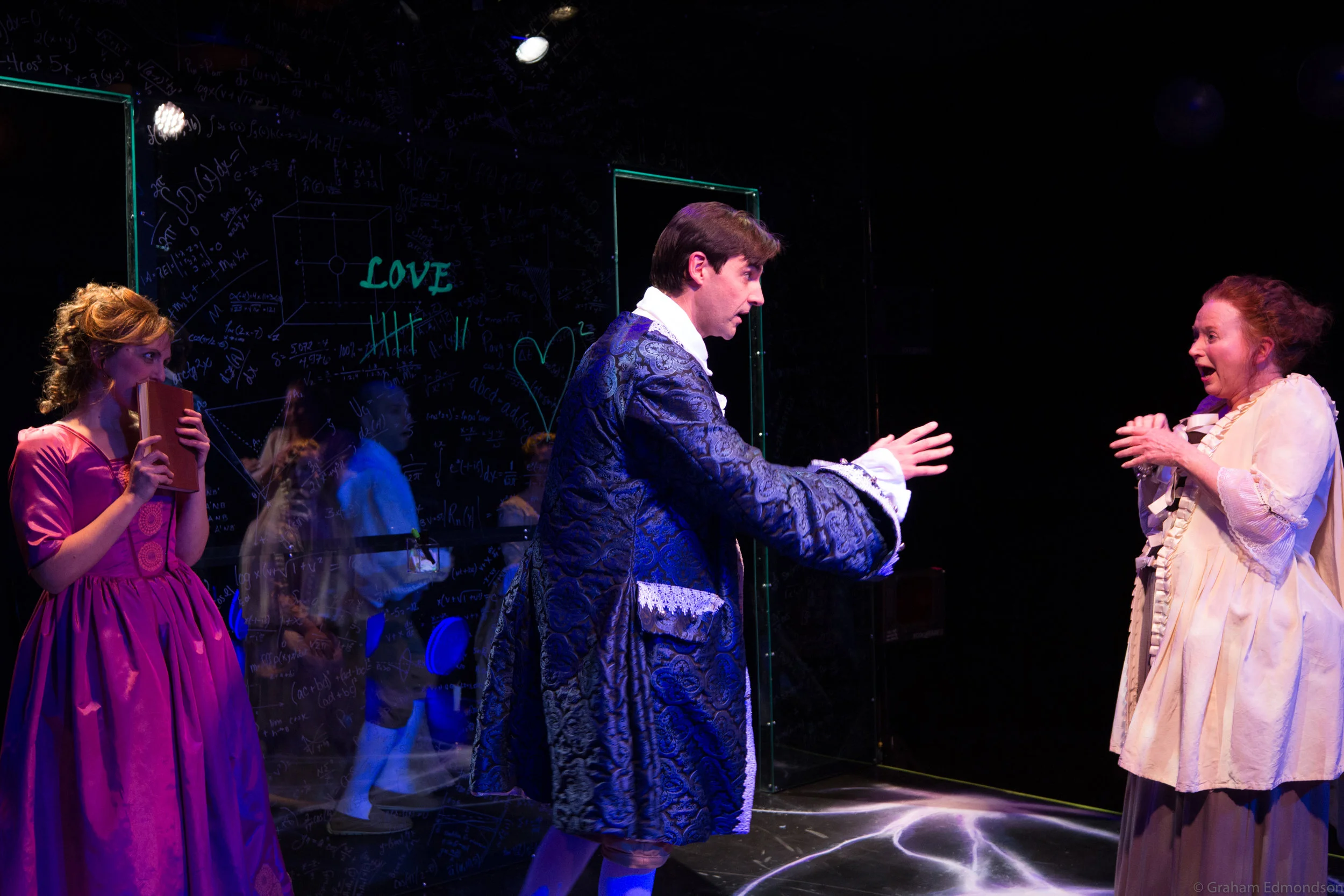Emilie: La Marquise du Châtelet Defends Her Life Tonight by Lauren Gunderson. Photo courtesy of Wellesley Repertory Theatre