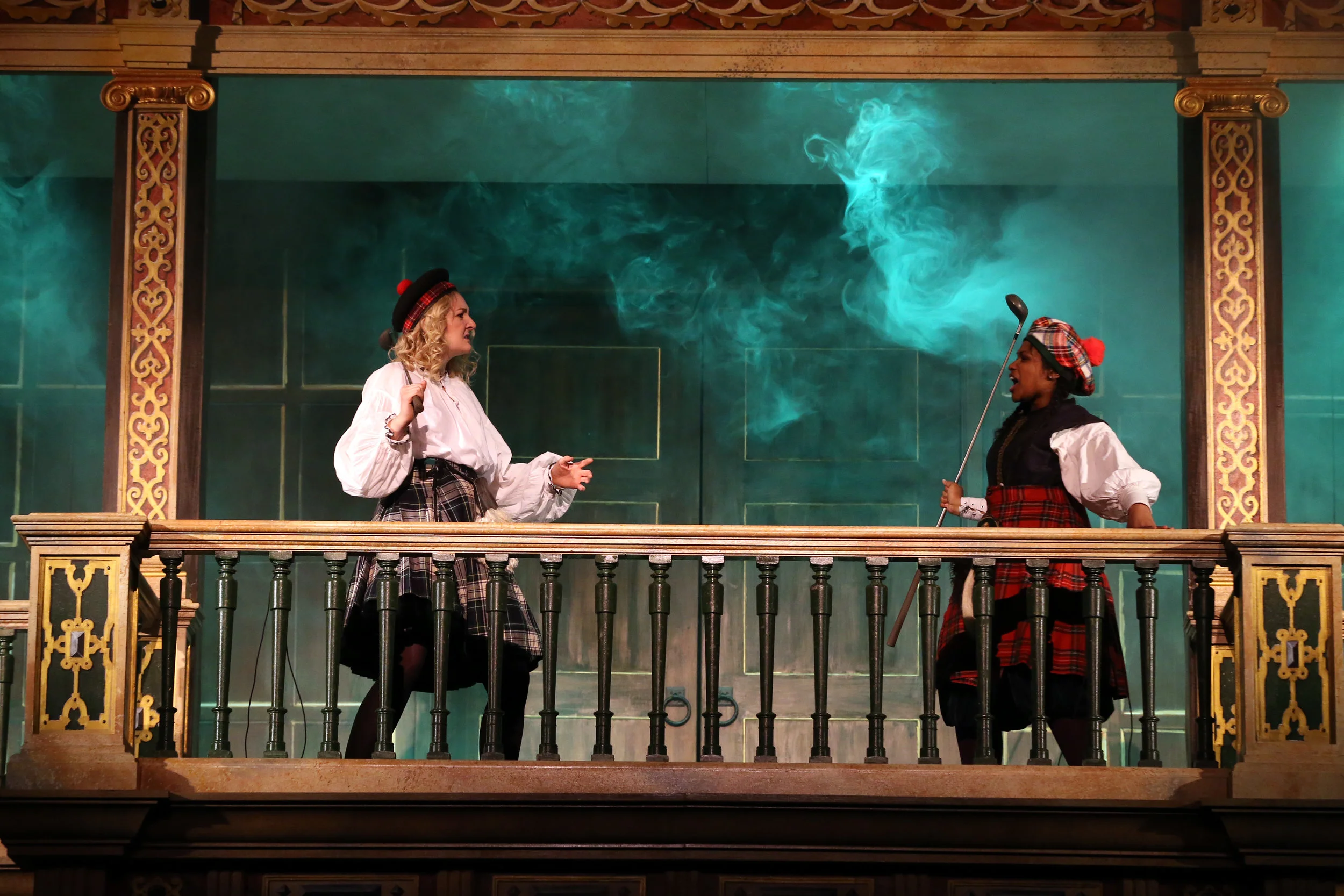   The Complete Works of William Shakespeare (Abridged) [Revised]  by Adam Long, Daniel Singer and Jess Winfield. Photos courtesy of  Hofstra University , who produced this as part of their 68th Annual Shakespeare Festival on a recreated  Globe  stage