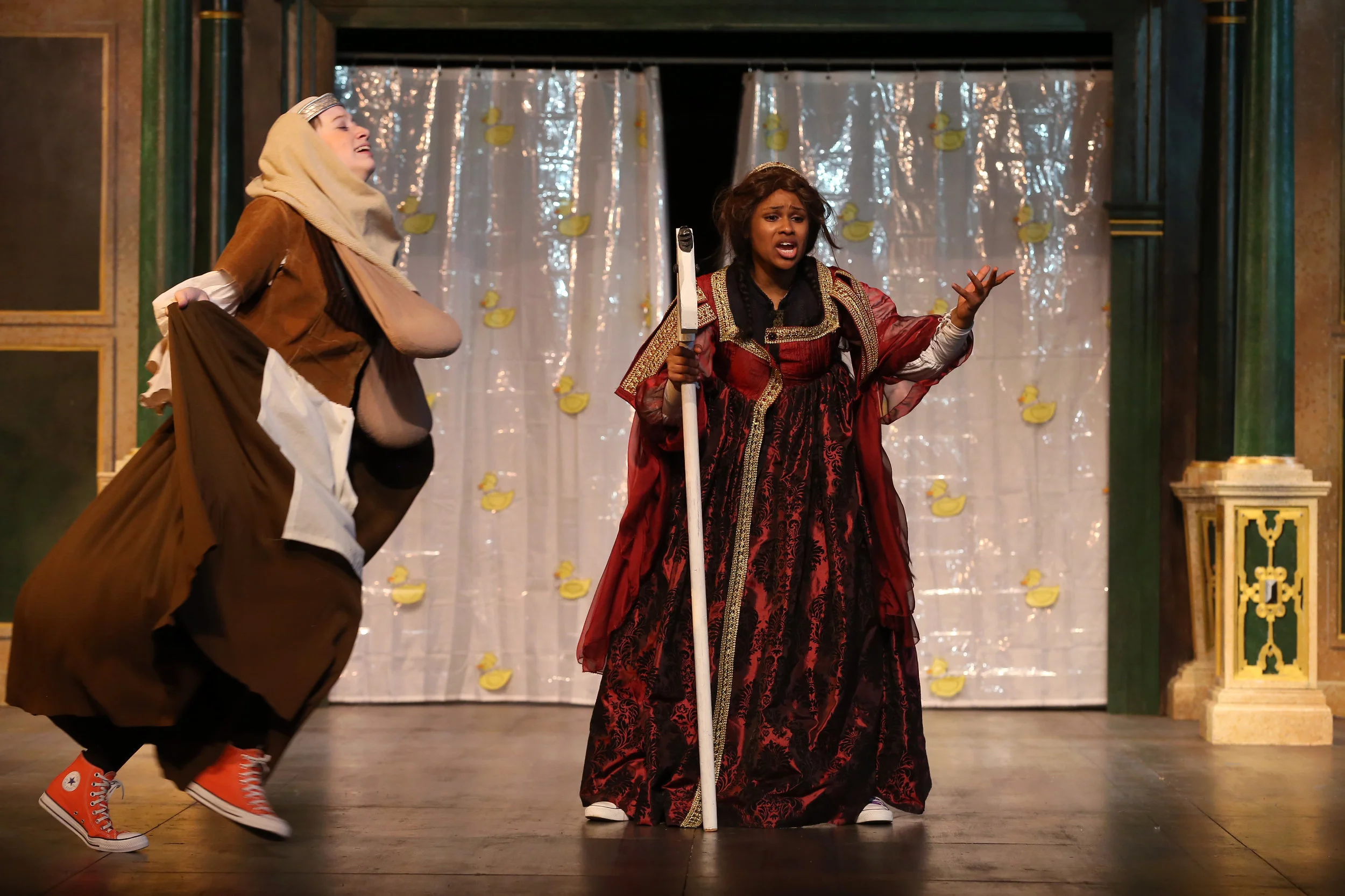   The Complete Works of William Shakespeare (Abridged) [Revised]  by Adam Long, Daniel Singer and Jess Winfield. Photos courtesy of  Hofstra University , who produced this as part of their 68th Annual Shakespeare Festival on a recreated  Globe  stage