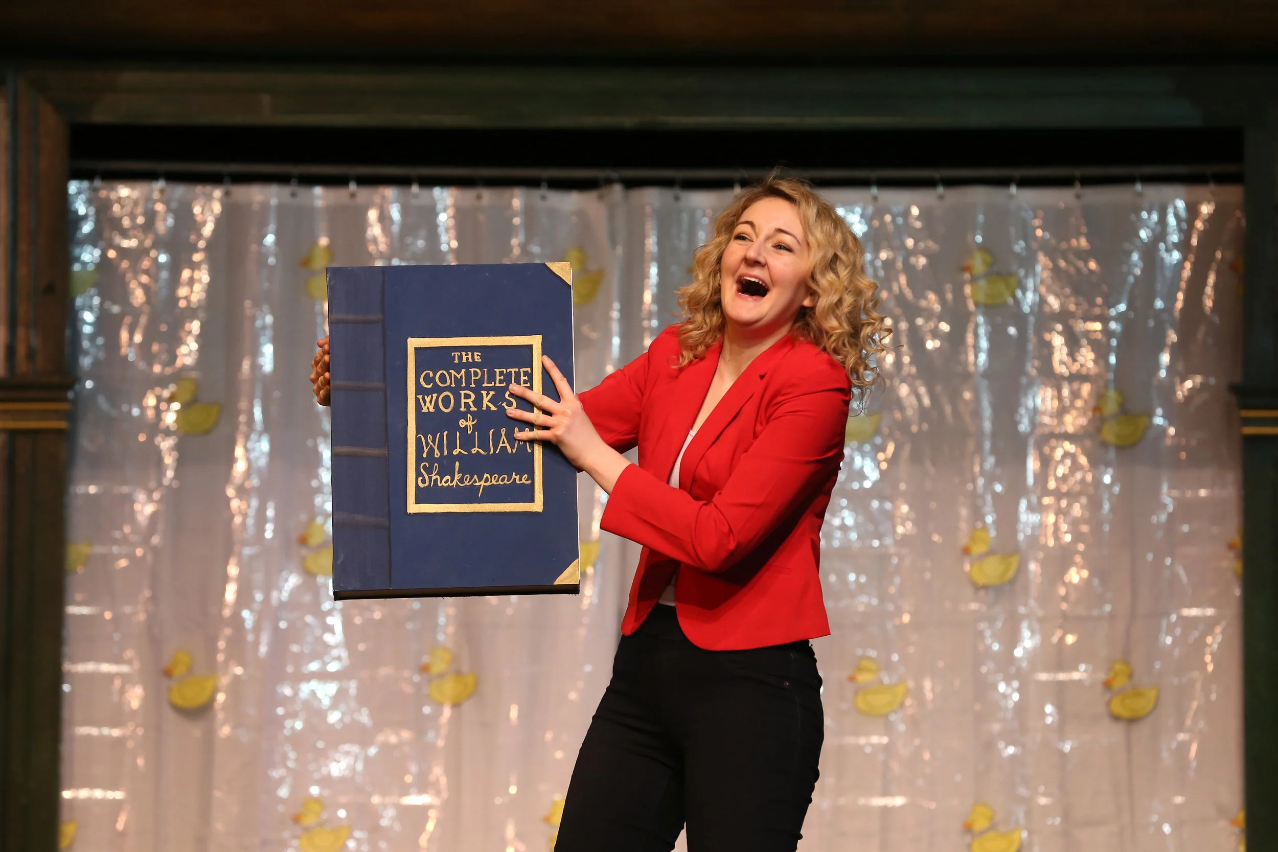   The Complete Works of William Shakespeare (Abridged) [Revised]  by Adam Long, Daniel Singer and Jess Winfield. Photos courtesy of  Hofstra University , who produced this as part of their 68th Annual Shakespeare Festival on a recreated  Globe  stage