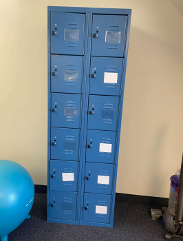Blue Locker Stalls
