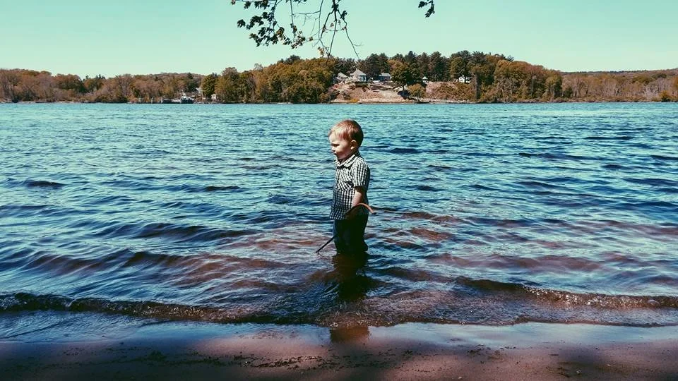 cooling off in the Connecticut River