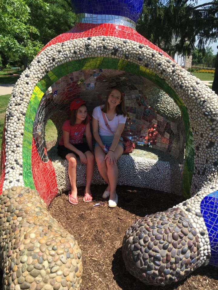 Jessica Oliphant, with her sister Margaret