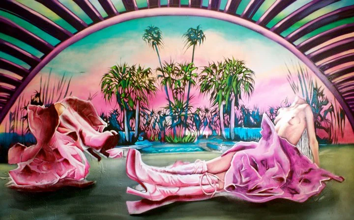 Bowing down at the lush, Leonine altar courtesy of emboldened street artist, Christina Angelina