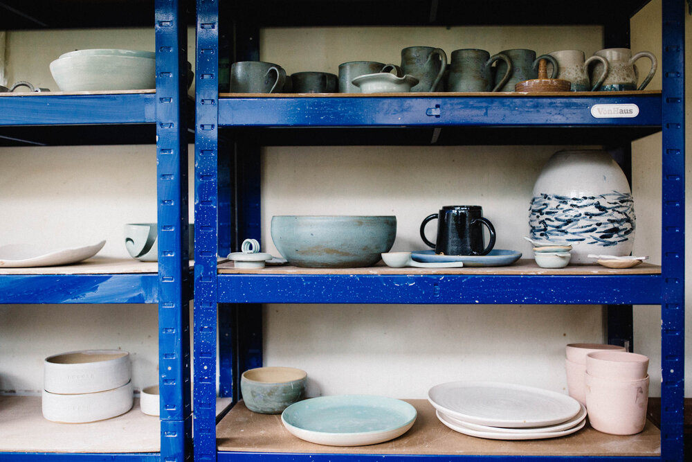 Creating A Pottery Space At Home With, Ceramic Studio Shelving