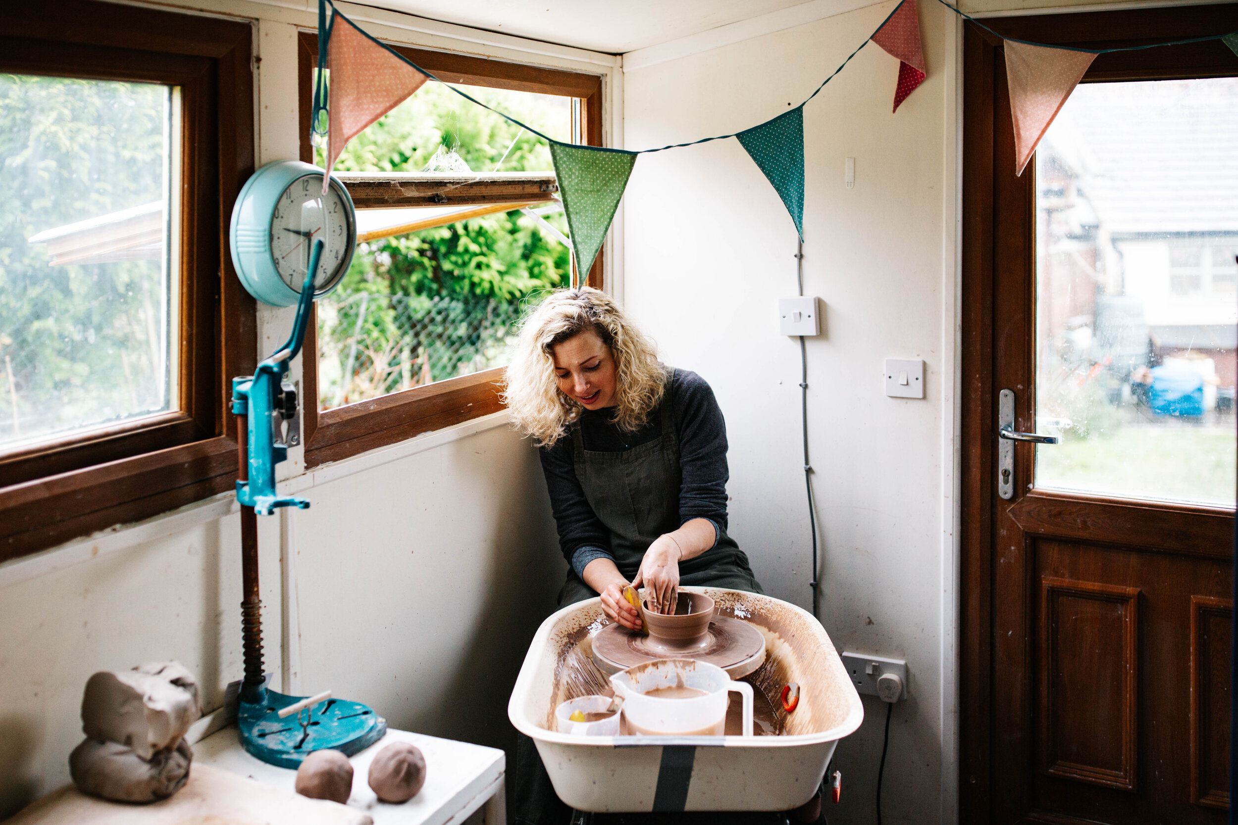 My home pottery studio (and my favorite spot in the house