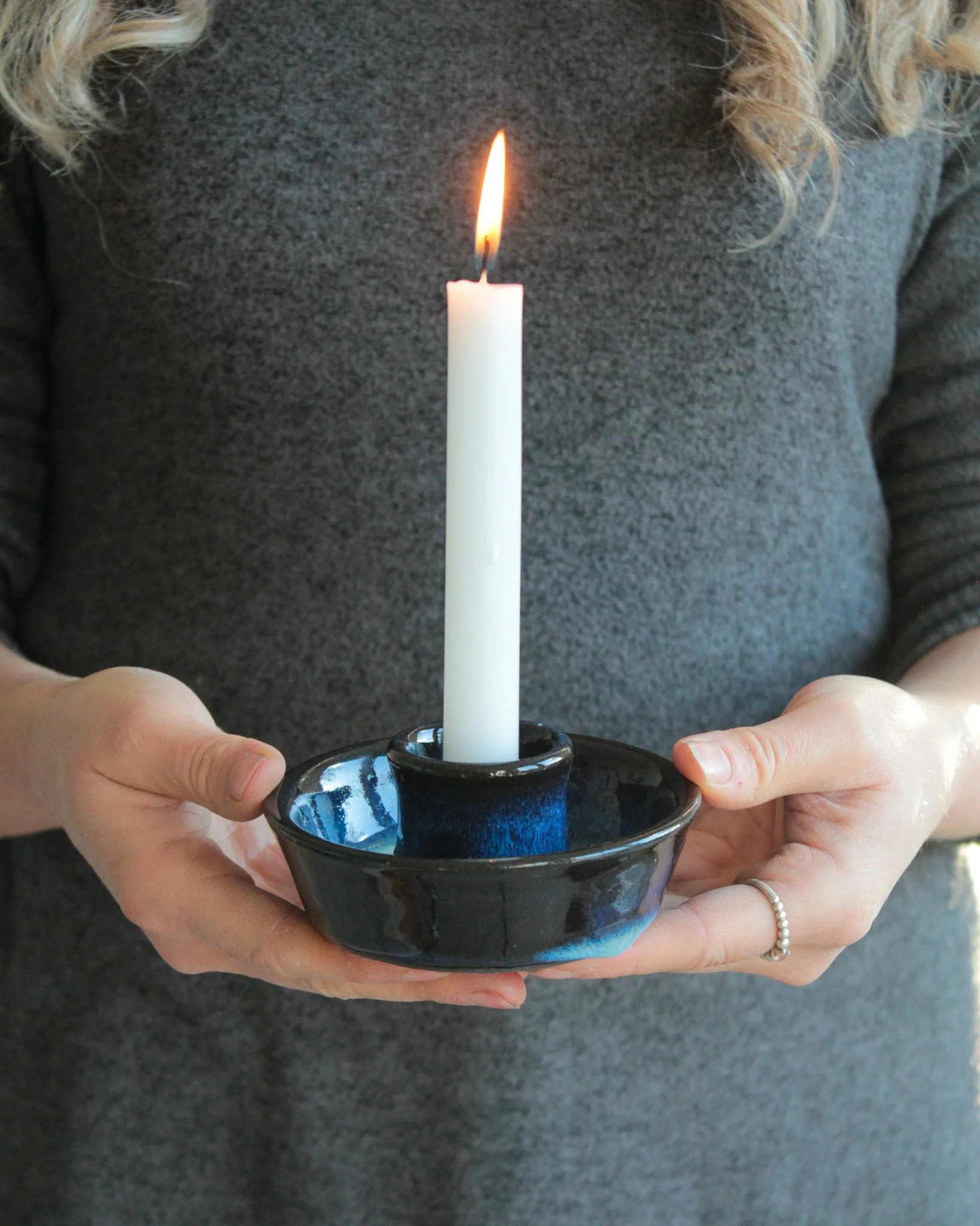 Black Skyes Candle Holder