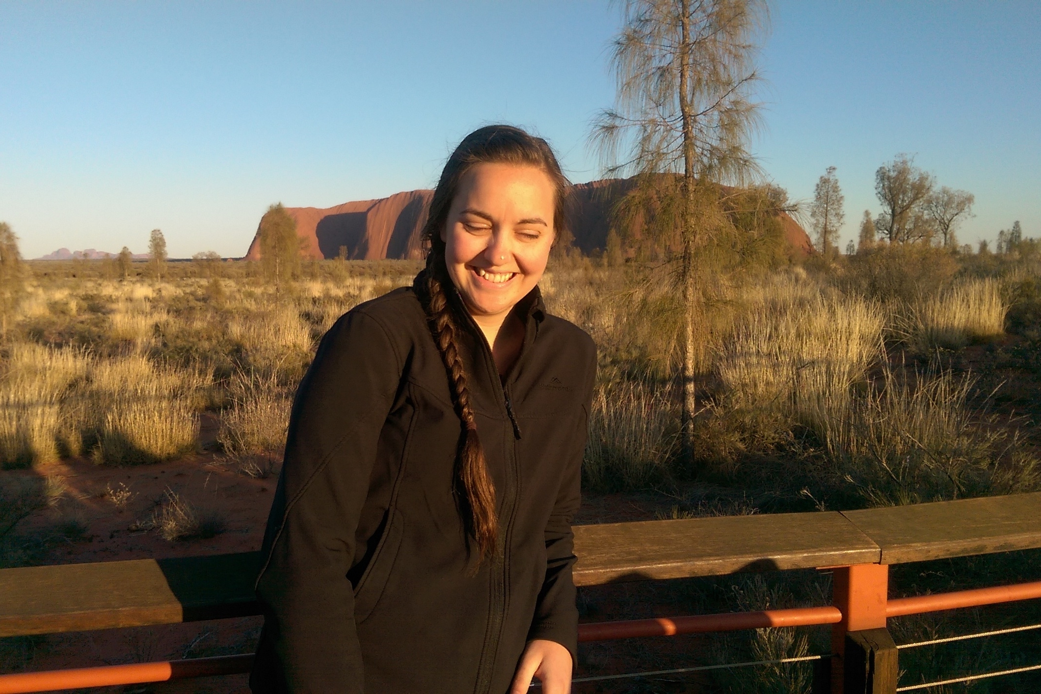 This photo was taken at sunrise near Uluru on the morning we had communion, September 2015