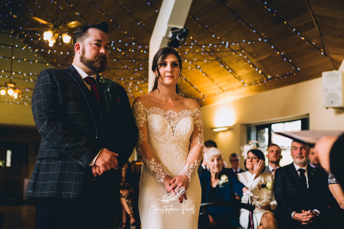 The Bride and Groom at their Canada Lake and Lodge Wedding Ceremony
