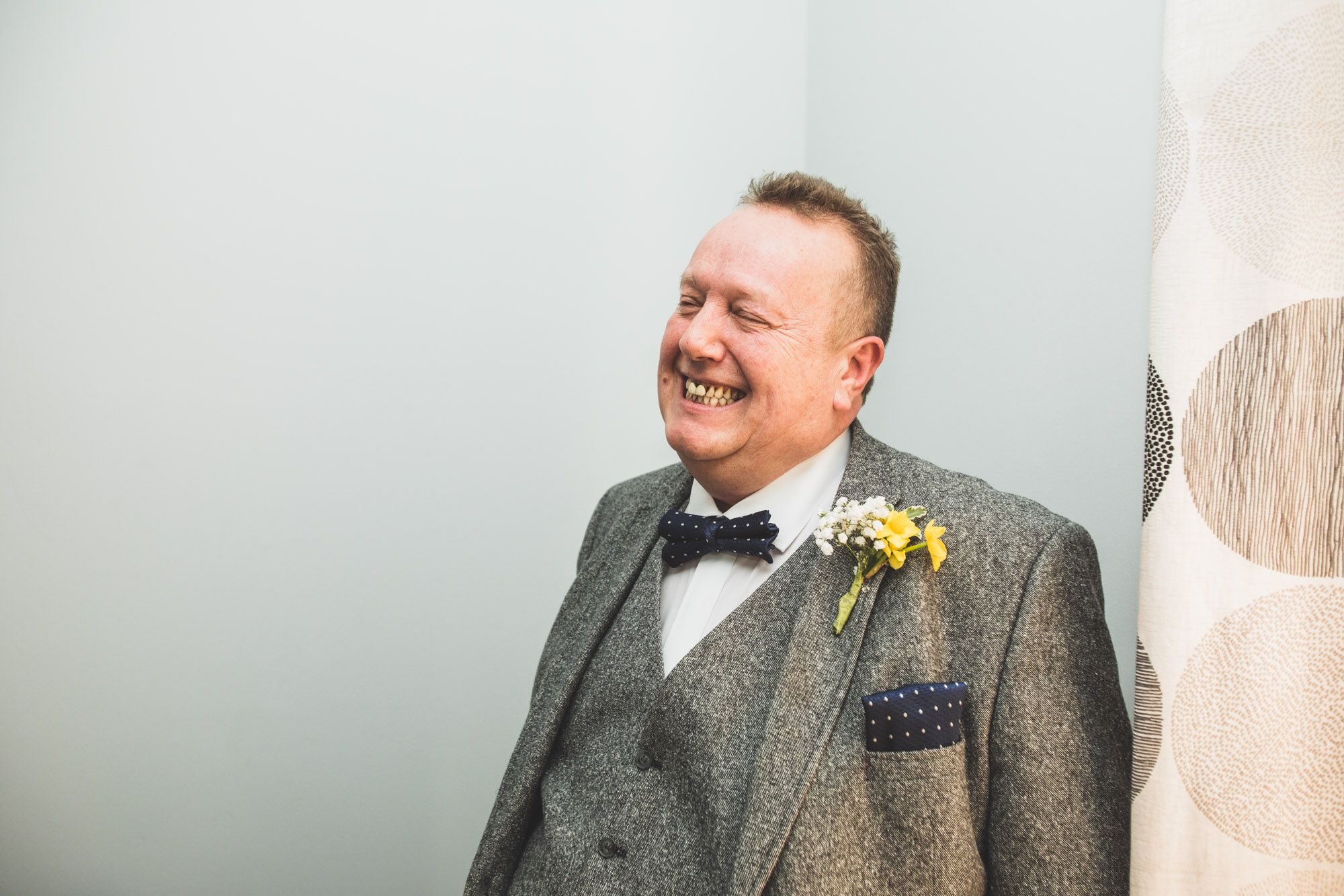 Father of the bride see's his daughter in swansea