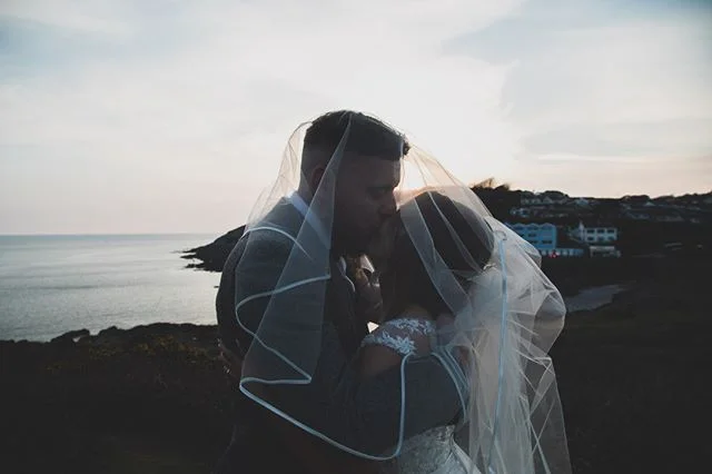 That magical time when you have a big cwtch and a kiss watching the sun go down over the sea on your wedding day. .
.
#junebugweddings #stylemepretty #belovedstories #authenticlovemag #greenweddingshoes  #cardiffweddingphotographer #bride #groom #car