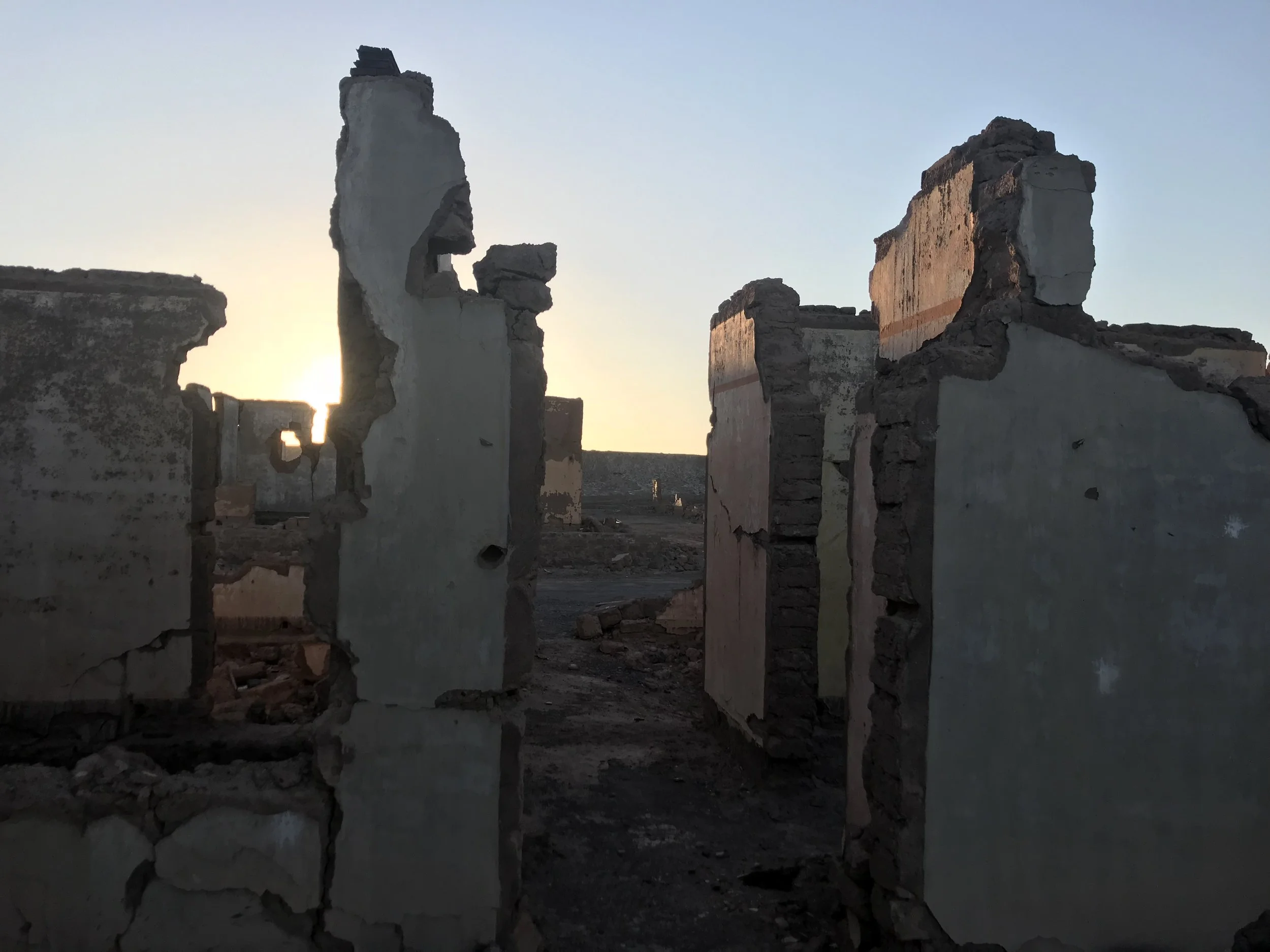 Camping among ghost town ruins in the Chilean Atacama. By Diana Juárez.