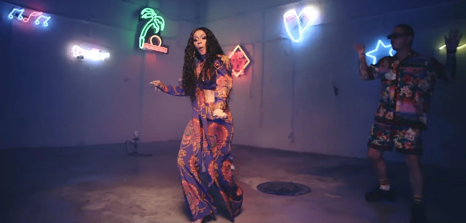 "I Like It" music video ft. J. Balvin and Bad Bunny from Cardi B.'s Invasion of Privacy album.