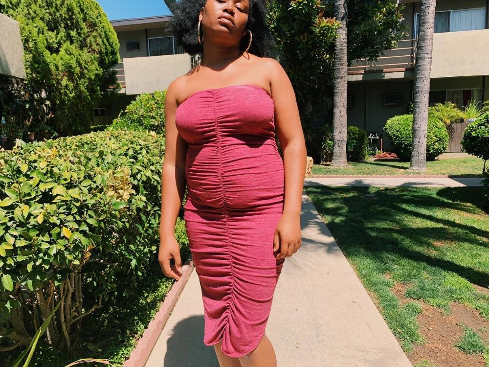 Ruche Strapless Dress