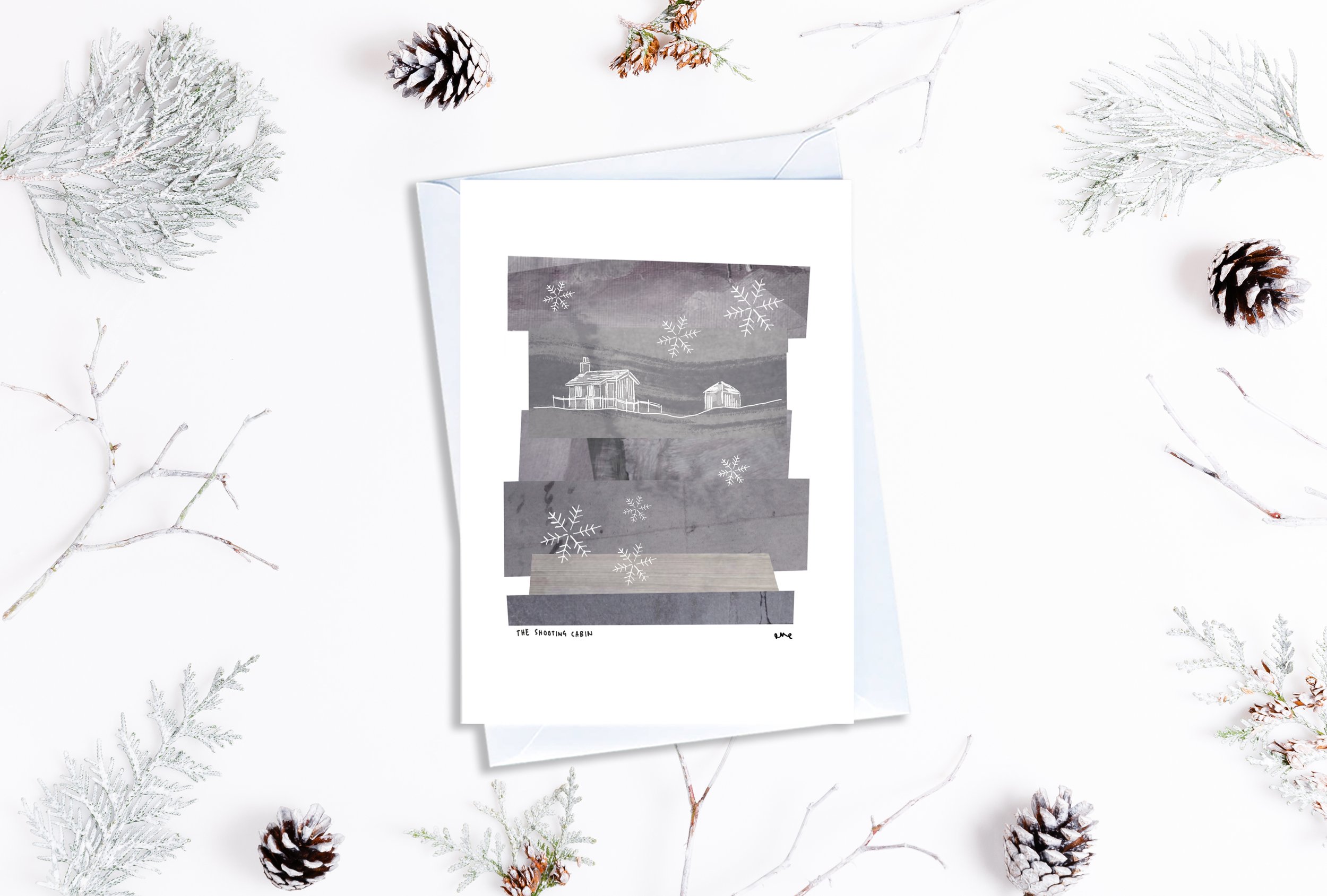 Elephantstones-Illustrated-Christmas-Cards-2021-Shooting-Cabin.jpg