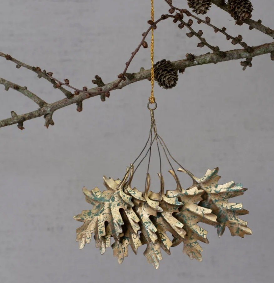Metal Mistletoe Bunch Decoration (Pistachio) — Elephantstones Gallery
