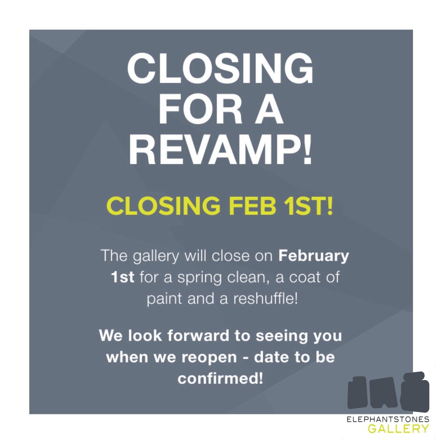 CLOSING FOR A REVAMP - CLOSING FEBRUARY 1ST! 🚨
-
After a fantastic response to our January sale, the gallery is ready to close for a spring clean, a coat of paint and a reshuffle! We really appreciate your support and look forward to seeing you when