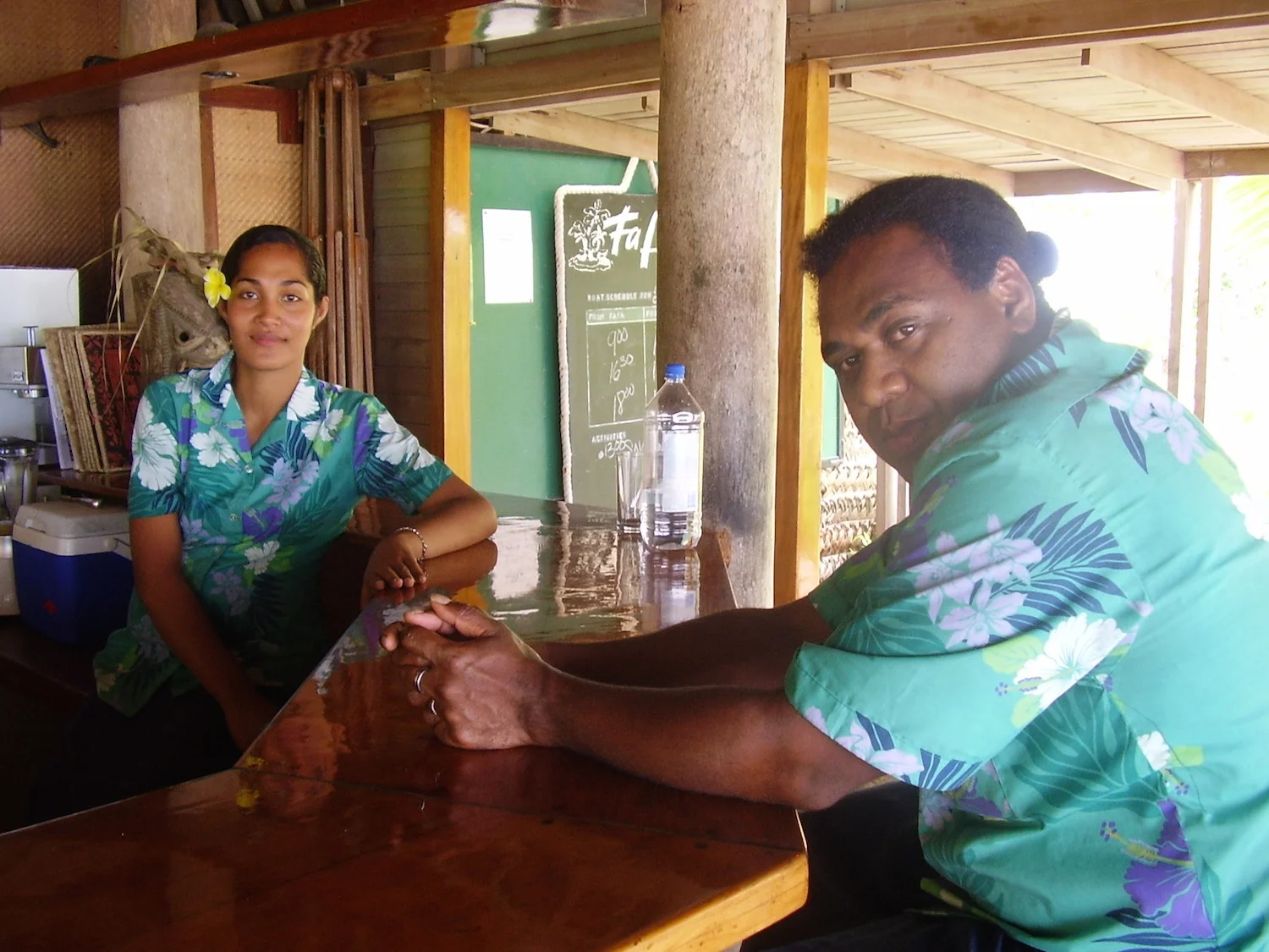 Pic: Staff at Fafa Island Resort