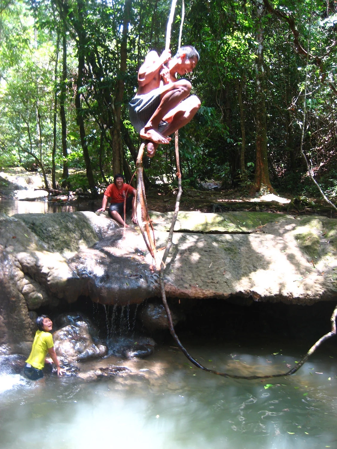 Pic: Local Thais enjoying bathing pools in Sa-Nang Manora Forest Park, Phang-Nga Province