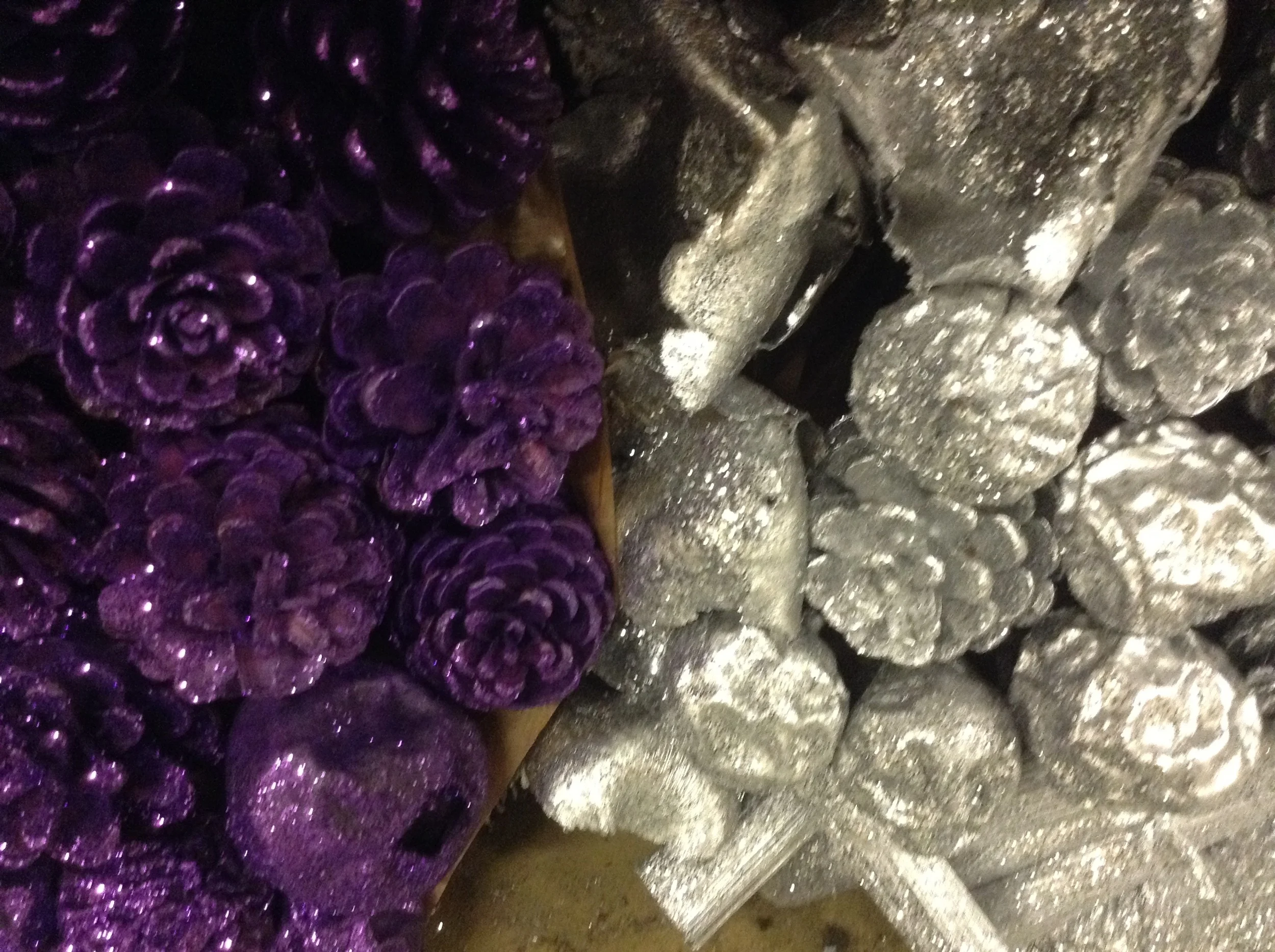 If you don't fancy a red Christmas then try cool metallic shades